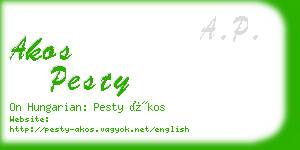 akos pesty business card